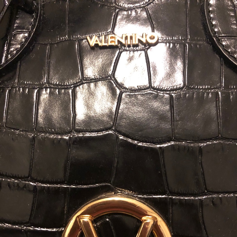 Valentino Bravia Croc Leather Dome Satchel - Picture 6 of 12